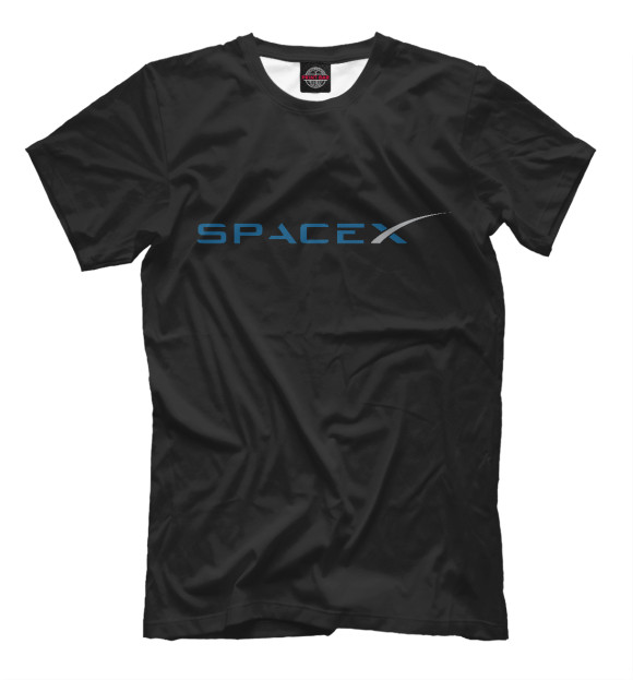 Мужская футболка с изображением SpaceX цвета Белый