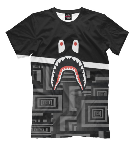 Мужская футболка с изображением BAPE цвета Белый