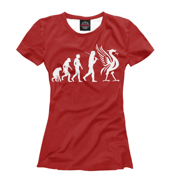 Футболка для девочек с изображением Liverpool Evolution цвета Белый