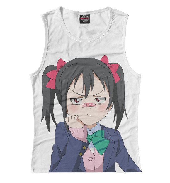 Женская майка с изображением Нико Язава цвета Белый