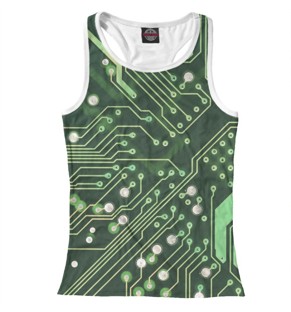 Женская майка-борцовка с изображением Схема цвета Белый