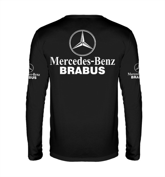 Мужской лонгслив с изображением Ф1 - Mercedes цвета Белый