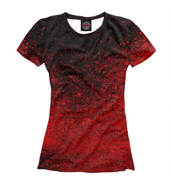 Женская футболка с изображением Кровавые краски цвета Белый