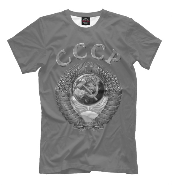Мужская футболка с изображением СССР цвета Серый
