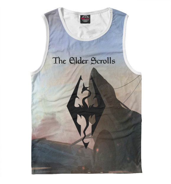 Майка для мальчика с притом The Elder Scrolls цвета Белый Майка для мальчика с изображением The Elder Scrolls цвета Белый