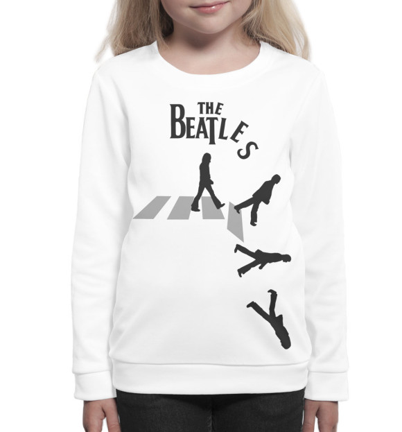 Свитшот для девочек с изображением The Beatles цвета Белый