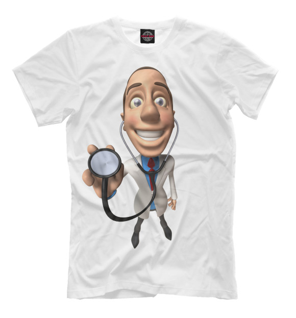 Мужская футболка с изображением Дышите цвета Молочно-белый