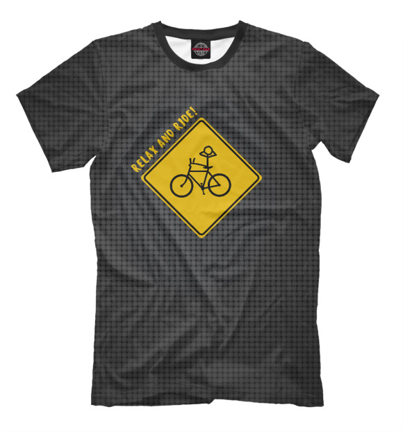Мужская футболка с изображением Relax and Ride цвета Черный