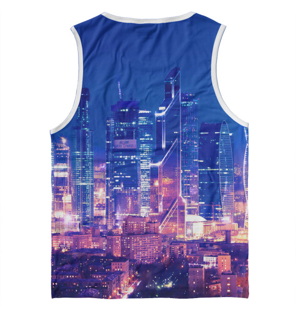 Мужская майка с изображением Москва цвета Белый