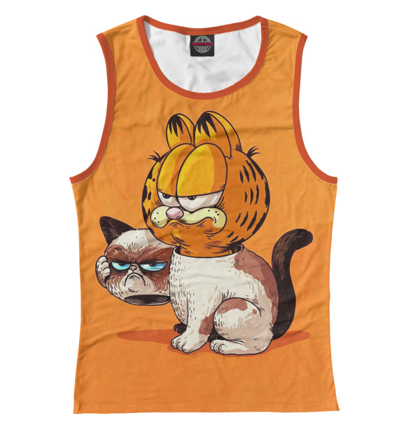 Майка для девочки с изображением Гарфилд цвета Белый