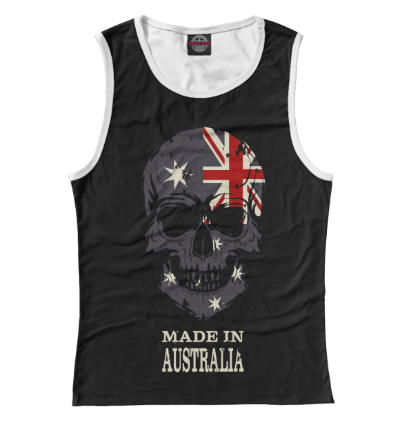 Майка для девочки с изображением Made in Australia цвета Белый