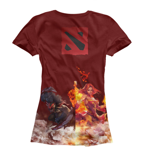 Женская футболка с изображением Dota 2 Champions цвета Белый
