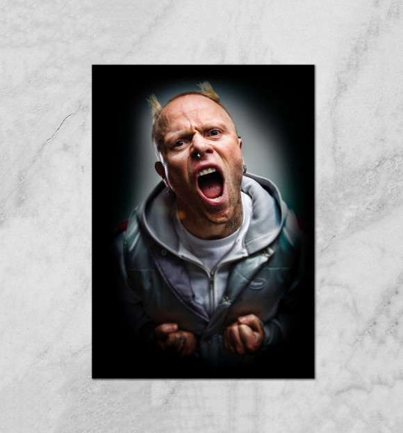 Плакат с изображением Keith Flint цвета Белый