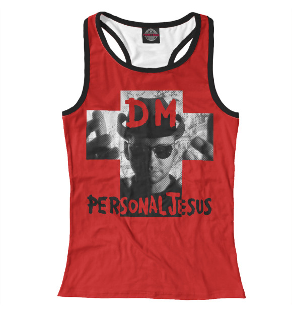 Женская майка-борцовка с изображением Personal Jesus цвета Белый