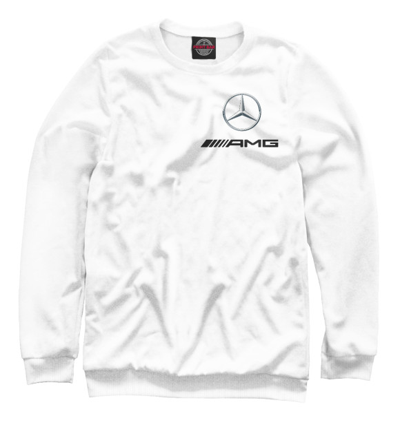 Свитшот для мальчиков с изображением Mercedes AMG цвета Белый