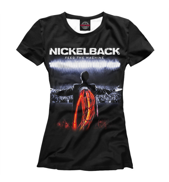 Женская футболка с изображением Nickelback цвета Белый