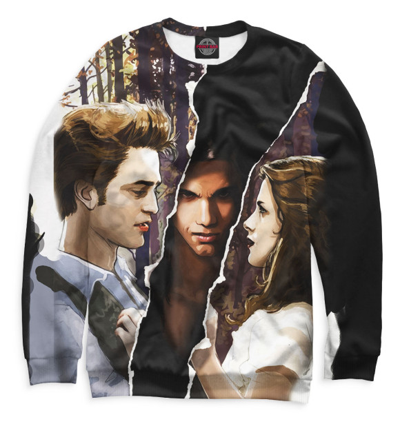 Свитшот для девочек с изображением Сумерки цвета Белый