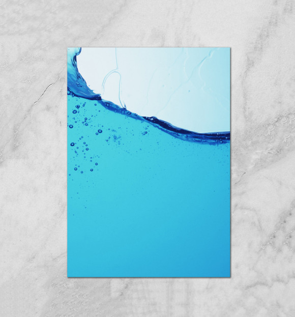 Плакат с изображением Голубая лагуна цвета Белый
