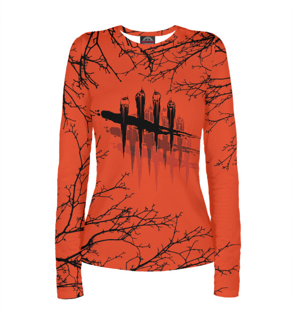 Женский лонгслив с изображением Dead by Daylight цвета Белый