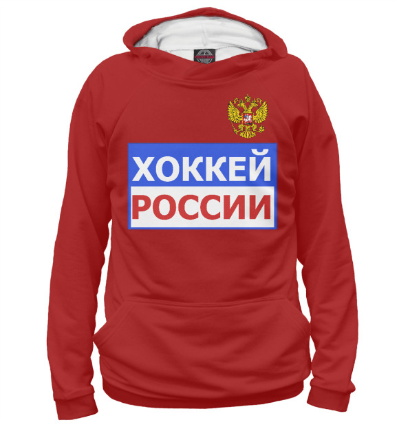 Женское худи с изображением Хоккей цвета Белый