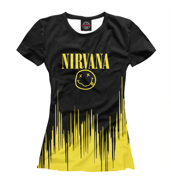 Женская футболка с изображением Nirvana цвета Белый