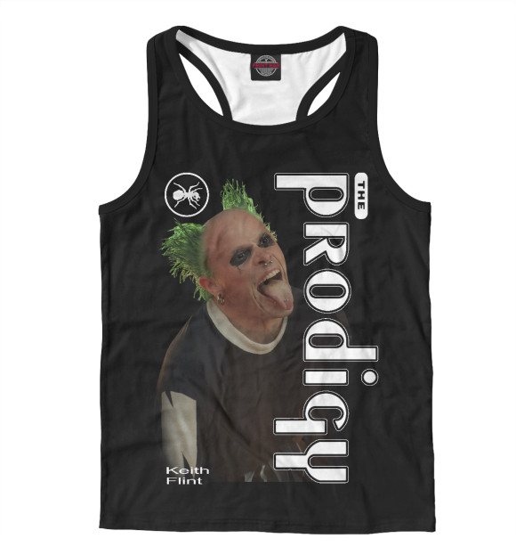 Мужская майка-борцовка с изображением The Prodigy Keith Flint цвета Белый