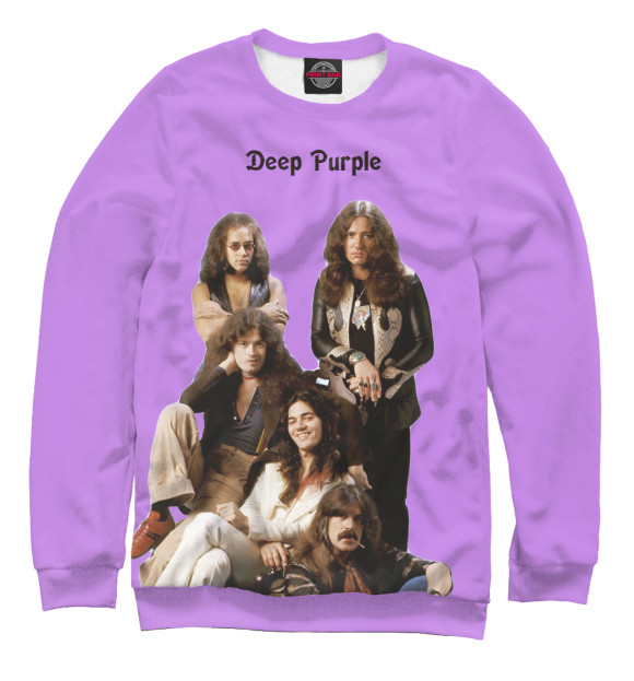 Свитшот для девочек с изображением Deep Purple цвета Белый