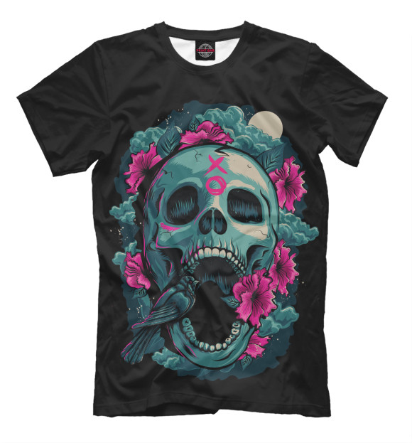 Мужская футболка с изображением Dia de Muertos цвета Черный