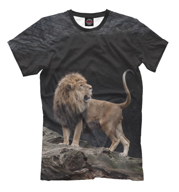 Футболка для мальчиков с изображением Lion цвета Молочно-белый