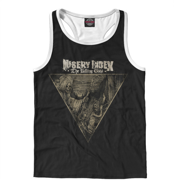 Мужская майка-борцовка с изображением Miseryindex цвета Белый