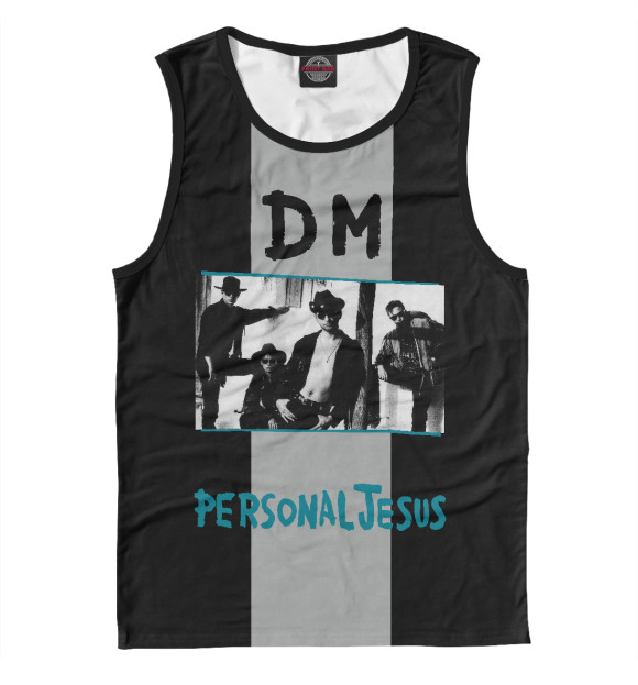 Мужская майка с притом Personal Jesus цвета Белый Мужская майка с изображением Personal Jesus цвета Белый