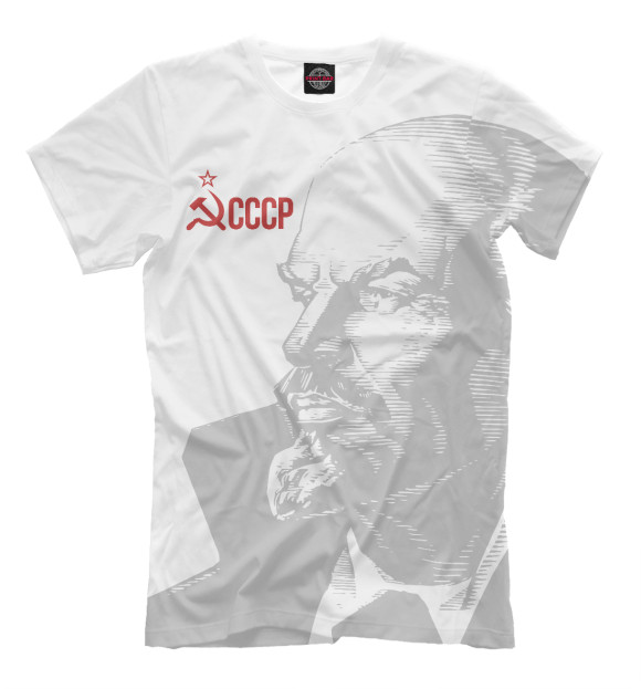 Мужская футболка с изображением СССР Владимир Ильич Ленин цвета Белый