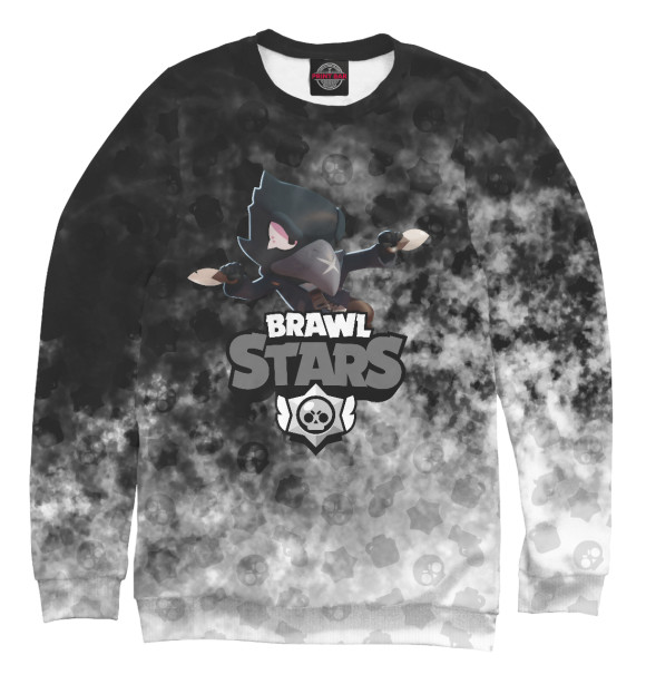 Свитшот для мальчиков с изображением Brawl Stars: Crow цвета Белый