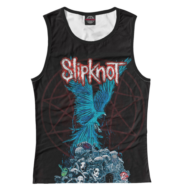Майка для девочки с изображением Slipknot цвета Белый