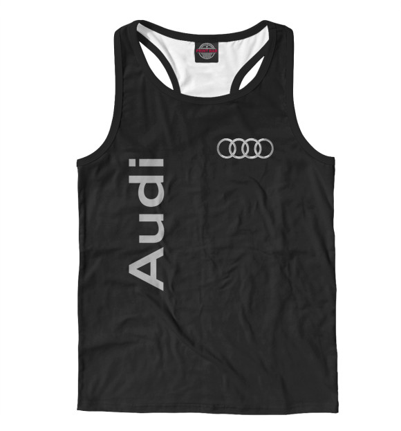 Мужская майка-борцовка с изображением Audi цвета Белый
