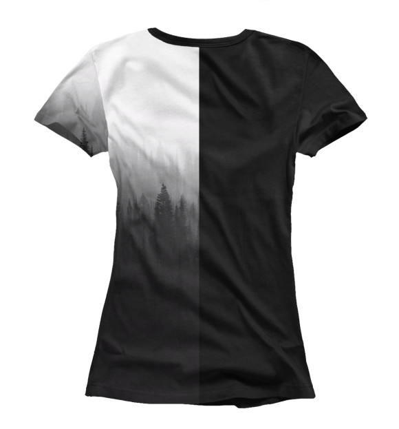 Женская футболка с изображением Енот цвета Белый