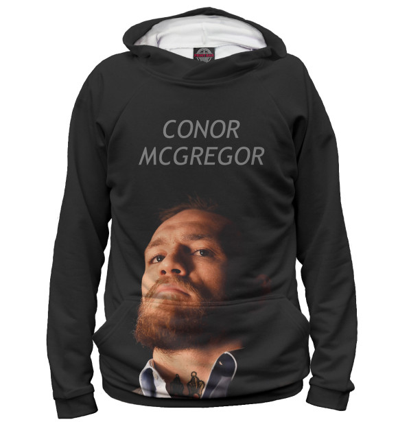 Мужское худи с изображением Conor McGregor цвета Белый