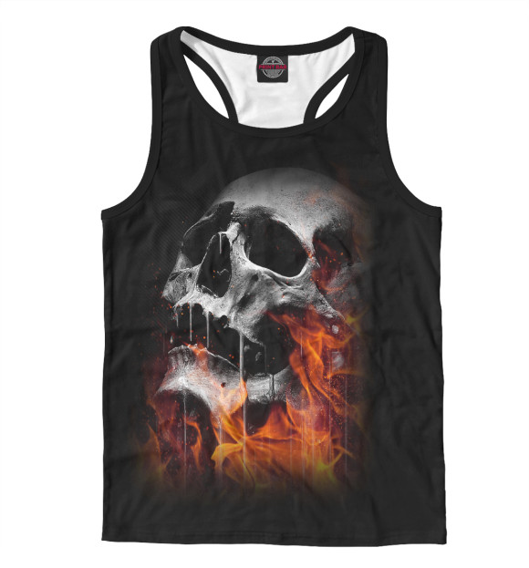 Мужская майка-борцовка с изображением Virtual цвета Белый