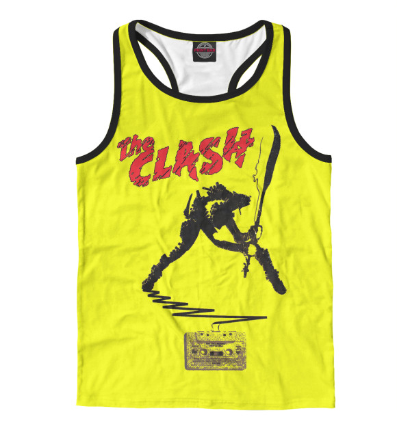 Мужская майка-борцовка с изображением The Clash цвета Белый