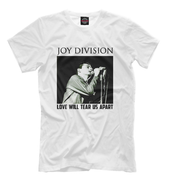 Мужская футболка с изображением Joy Division цвета Молочно-белый