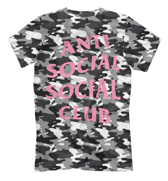 Мужская футболка с изображением ANTI SOCIAL SOCIAL CLUB цвета Белый