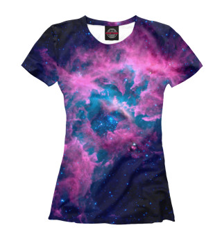 Женская футболка Сиреневый космос