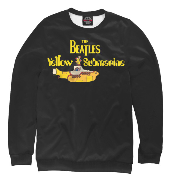 Свитшот для девочек с изображением Yellow Submarine цвета Белый
