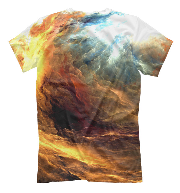 Мужская футболка с изображением Абстракция вселенной цвета Белый