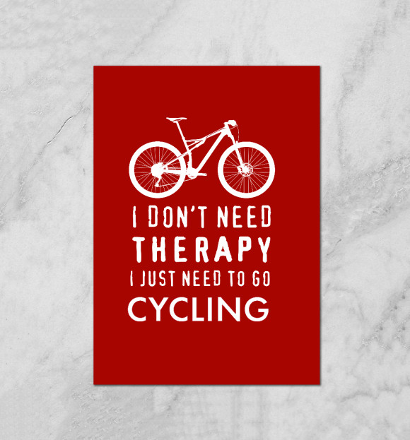 Плакат с изображением Go cycling! цвета Белый