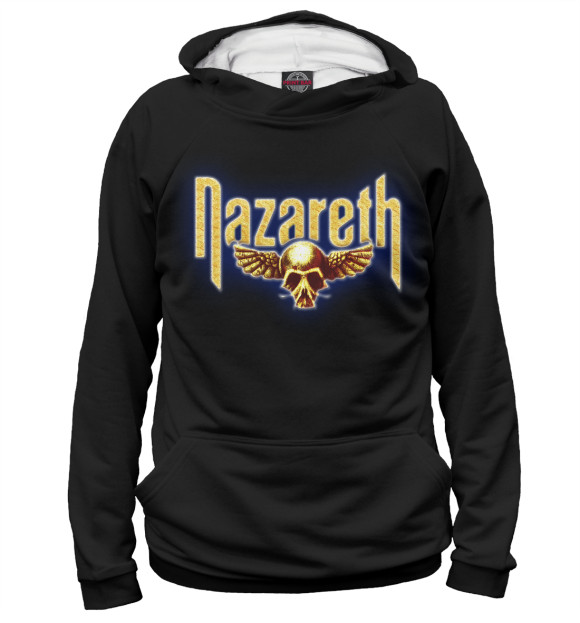 Женское худи с изображением Nazareth rock band цвета Белый