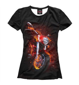 Женская футболка Огненный чоппер