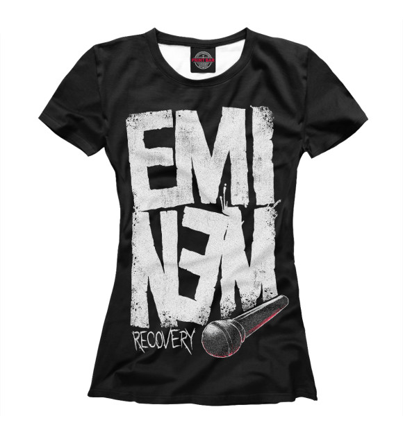 Женская футболка с изображением Eminem цвета Белый