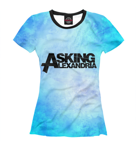 Женская футболка с изображением Asking Alexandria цвета Белый