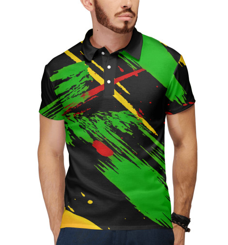 

Поло Print Bar, Белый, Яркие краски